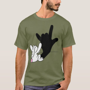 Camiseta Reflexão de coelho da ASL Eu te amo Páscoa de si