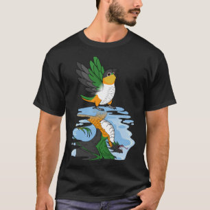 Camiseta Reflexão de papagaio e dragão I Caique Preto