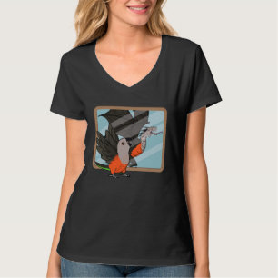 Camiseta Reflexão do Papagaio e Dragão I Frente Vermelha Pa