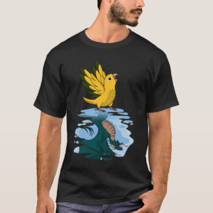 Camiseta Reflexão do Papagaio e Dragão I Ouro Conure 2