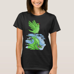 Camiseta Reflexão do Papagaio e Dragão I Ringneck Índio Ver