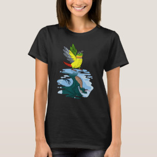 Camiseta Reflexão do Papagaio e Dragão I Verde Amarelo