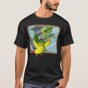 Camiseta Reflexão do Papagaio e Dragão I Verde Amarelo