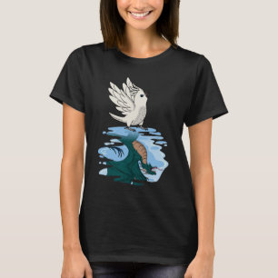 Camiseta Reflexão entre papagaio e dragão I Cockatoo 2 bran