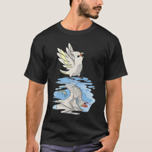 Camiseta Reflexão entre papagaio e dragão I Goffins Cockato