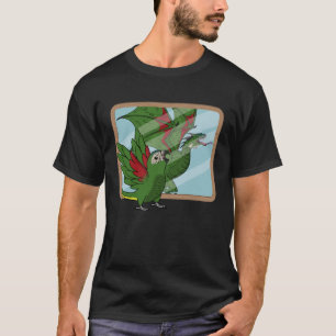 Camiseta Reflexão entre papagaio e dragão I Hahns Macaw 1