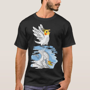 Camiseta Reflexão entre papagaio e dragão I Lutino Cockatie