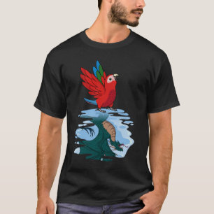 Camiseta Reflexão entre papagaio e dragão I Macaw 2