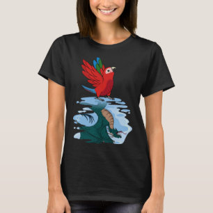 Camiseta Reflexão entre papagaio e dragão I Macaw 2