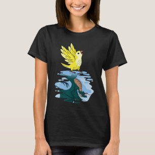 Camiseta Reflexão entre papagaio e dragão I Monk Pa, Lutino