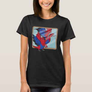 Camiseta Reflexão entre papagaio e dragão I Mulher Eclectus