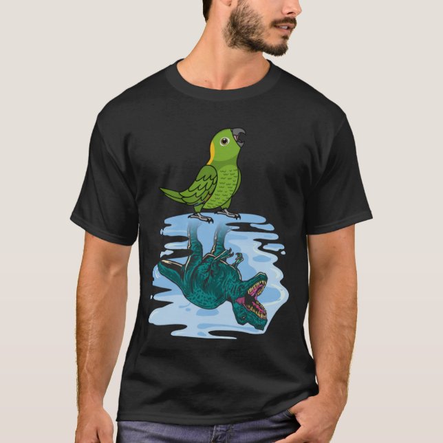 Camiseta Reflexão entre papagaio e rex I Amazônia napolitad (Frente)