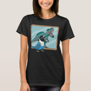 Camiseta Reflexão entre papagaio e rex I Blue mascarado Lov