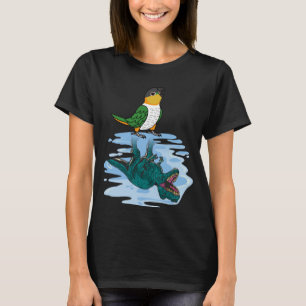 Camiseta Reflexão entre papagaio e rex I Caique Preto