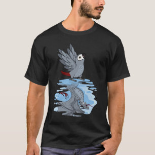 Camiseta Reflexão entre papagaios e dragões em Cinzas afric