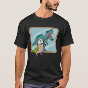 Camiseta Reflexão entre papagaios e rex No Império do bigod