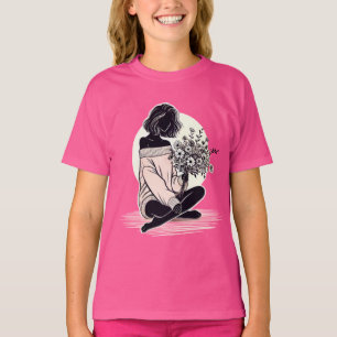 Camiseta Reflexão silenciosa de uma mulher