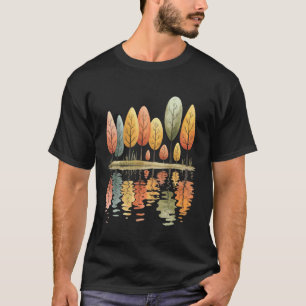 Camiseta Reflexo da Árvore Vintage Vida Selvagem Natureza R