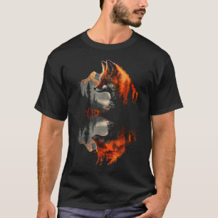 Camiseta Reflexo da Raposa Raposas Natureza