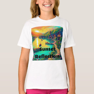 Camiseta Reflexo do Pôr do Sol Sereno