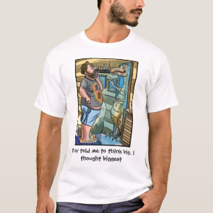 Camiseta Reflexo do T-Rex: Pense Maior que Grande