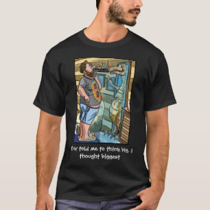 Camiseta Reflexo do T-Rex: Pense Maior que Grande