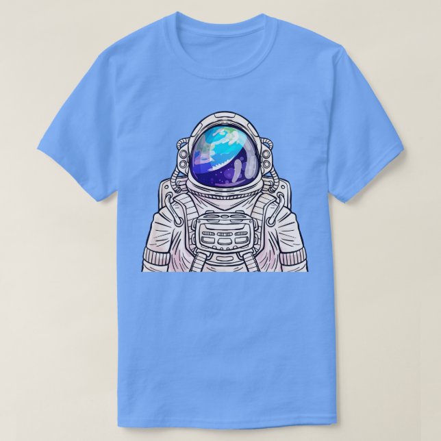 Camiseta Reflexo Terrestre Astronauta (Frente do Design)