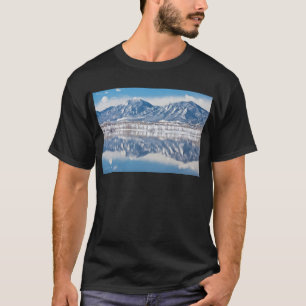 Camiseta Reflexões Boulder Co de Flatirons do reservatóri