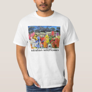 Camiseta REFLEXÕES de wildflowers do australiano da onça