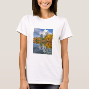 Camiseta Reflexos da lagoa de outono, Maine