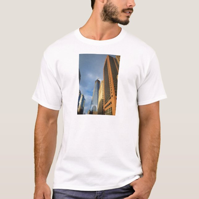 Camiseta Reflexos de arranha-céus de Nova York (Frente)