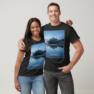 Camiseta Reflexos do Pier de Blankenberge na Hora Azul