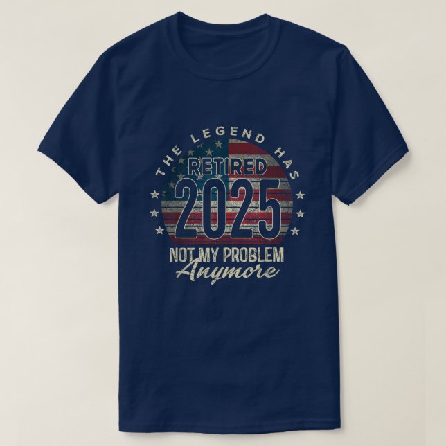 Camiseta Reforma 2025 Aposentada Já Não É Meu Problema (Frente do Design)