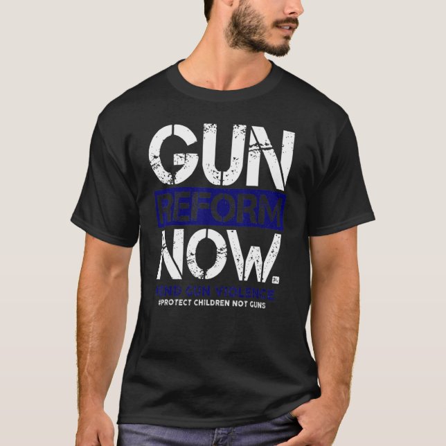 Camiseta Reforma das Armas Agora Chega De Acabar Com A Viol (Frente)
