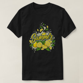 Camiseta Refrescante limão de verão Splash Frutas Tropicais