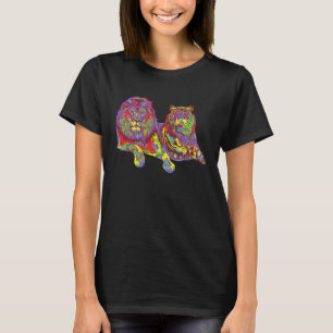 Camiseta Refrigeração de Leão e Tigre de Gatos Grandes em P