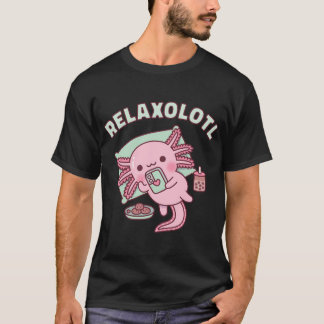 Camiseta Refrigeração Por Axolotl Cuta Com Relaxolotl Para