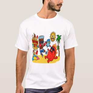 Camiseta Refrigerante Gelado Boxe vs Arte de Onda de Calor