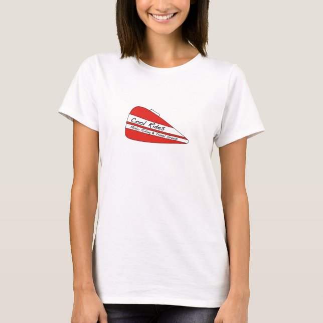 Camiseta Refrigere a correia de espaguetes das mulheres dos (Frente)