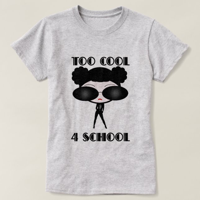 Camiseta Refrigere demasiado o t-shirt de 4 escolas (Frente do Design)