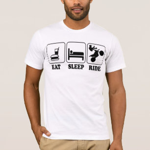 Camiseta Refrigere engraçado comem, dormem, montam a arte