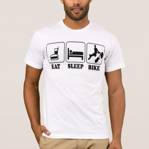 Camiseta Refrigere engraçado comem, dormem, montam a camis