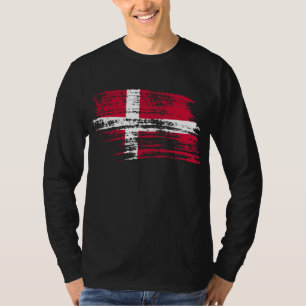 Camiseta Refrigere o design dinamarquês da bandeira