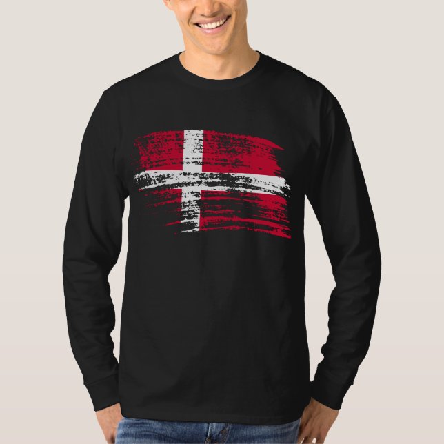 Camiseta Refrigere o design dinamarquês da bandeira (Frente)
