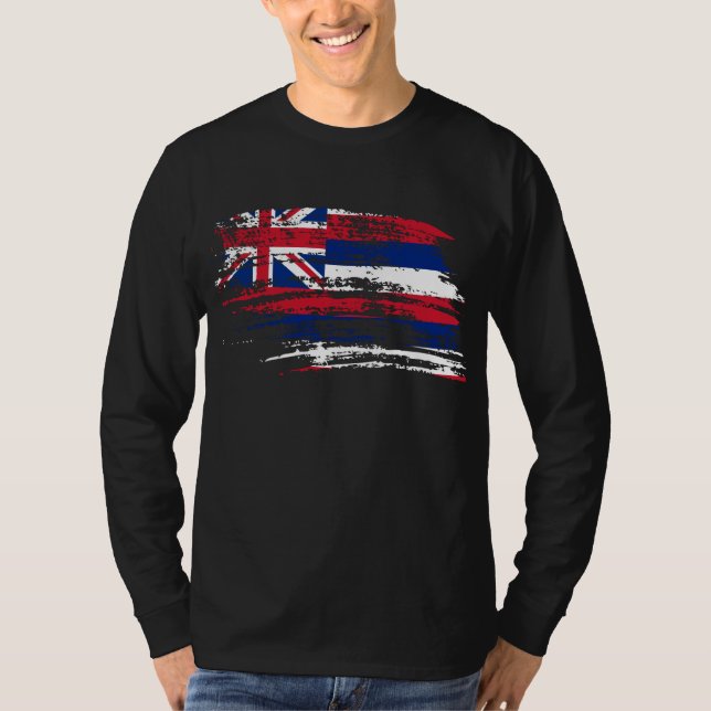 Camiseta Refrigere o design havaiano da bandeira (Frente)