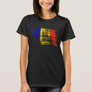 Camiseta Refrigere o design moldavo da bandeira
