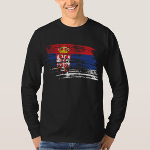 Camiseta Refrigere o design sérvio da bandeira
