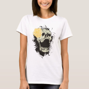 Camiseta Refrigere o t-shirt do costume do crânio gótico 