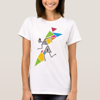 Camiseta Refrigere o t-shirt tribal de Warli - dança &