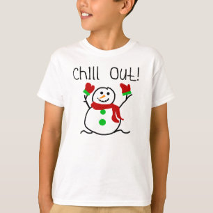 Camiseta Refrigere para fora o boneco de neve